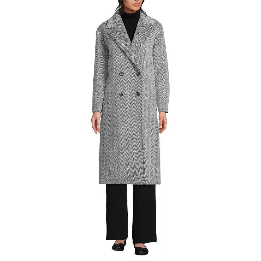 Land's End Insulated Double Breasted Wool Coat